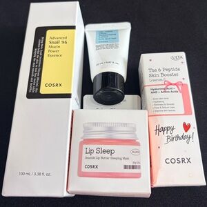COSRX Snail 96 Mucin Essence, Lip Sleep, The 6 Peptide Skin Booster, Moisturizer